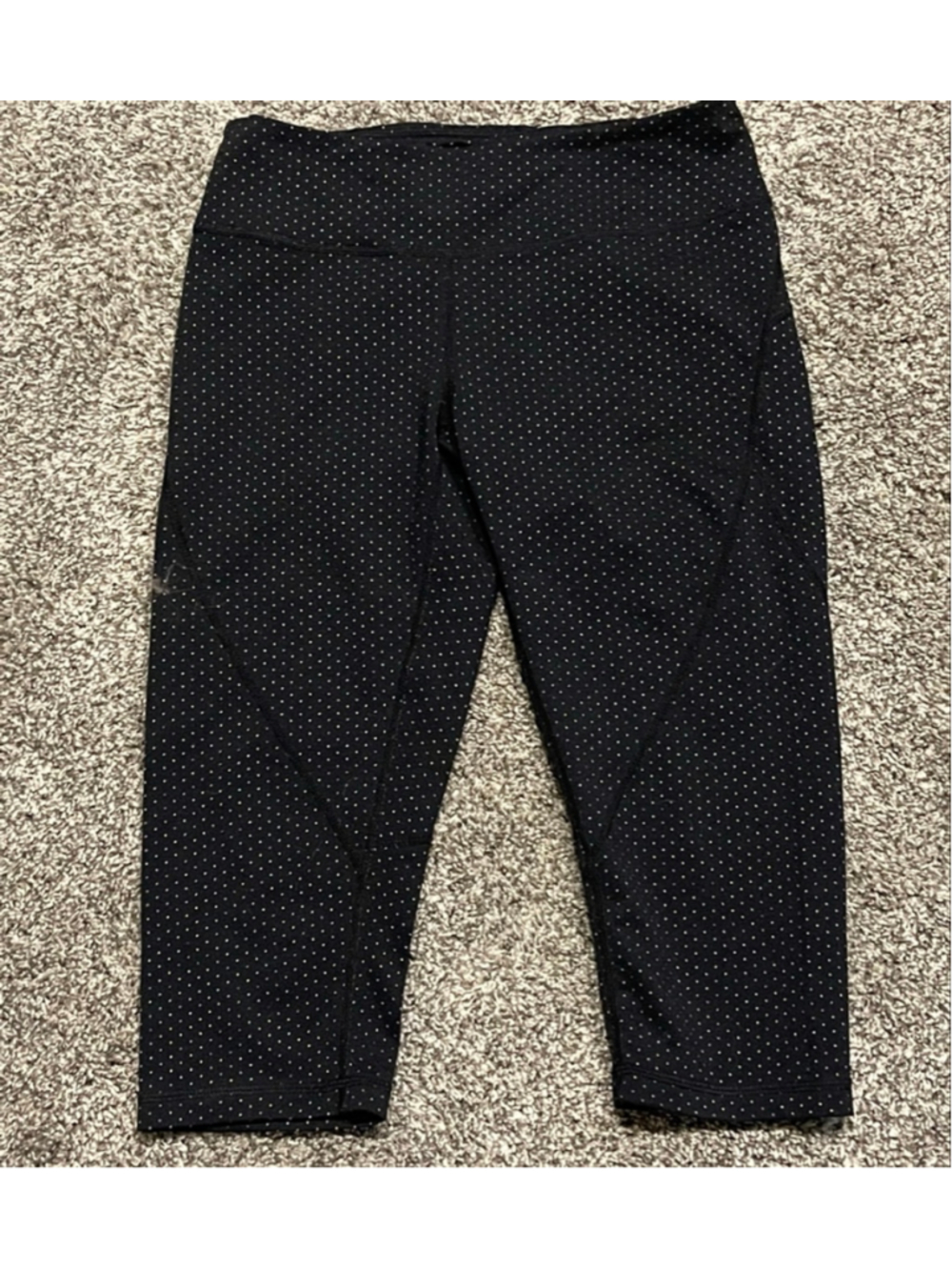 Zella Women's Black Multicolor Polka Dot Leggings, Size Small, 17.5” Inseam